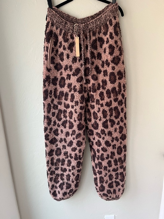 SKIMS Pants - HTF SKIMS COZY OVERSIZED JOGGERS IN SIENNA LEOPARD PRINT XXS/XS S/M